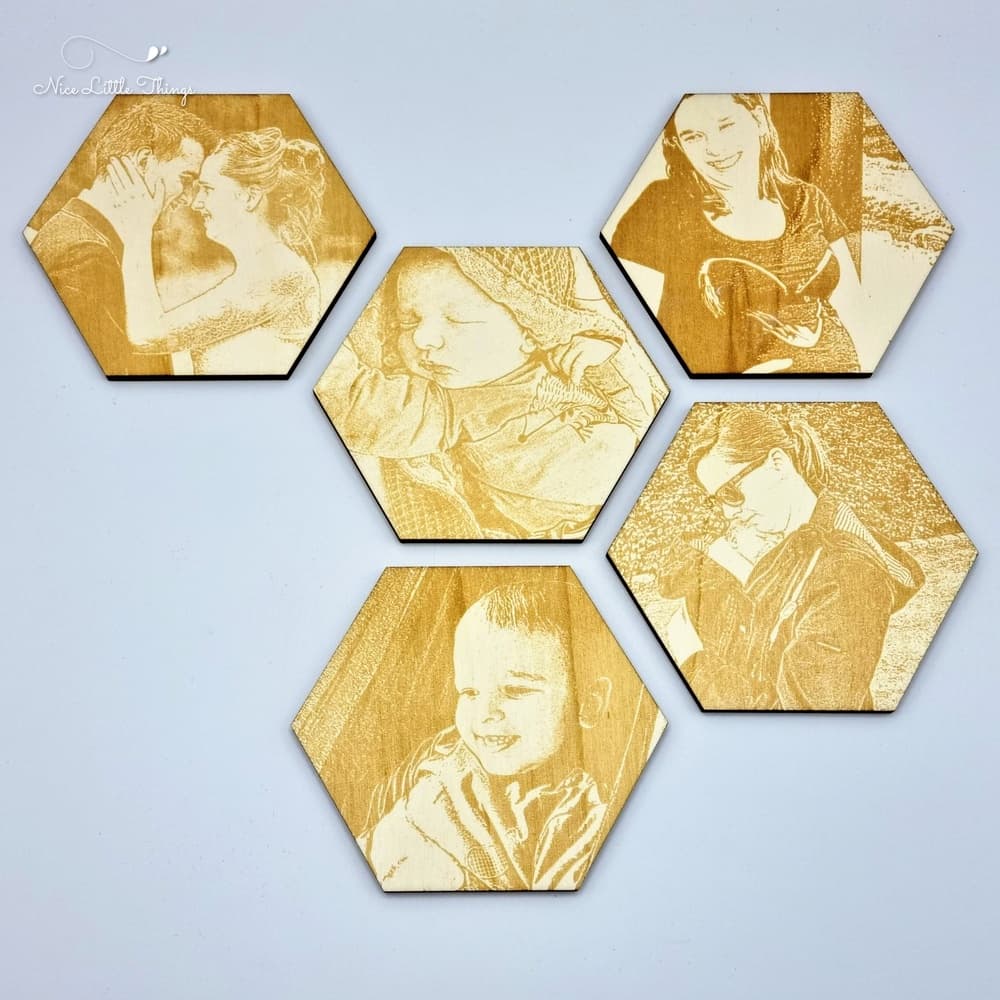 Fotocollage Sechseck