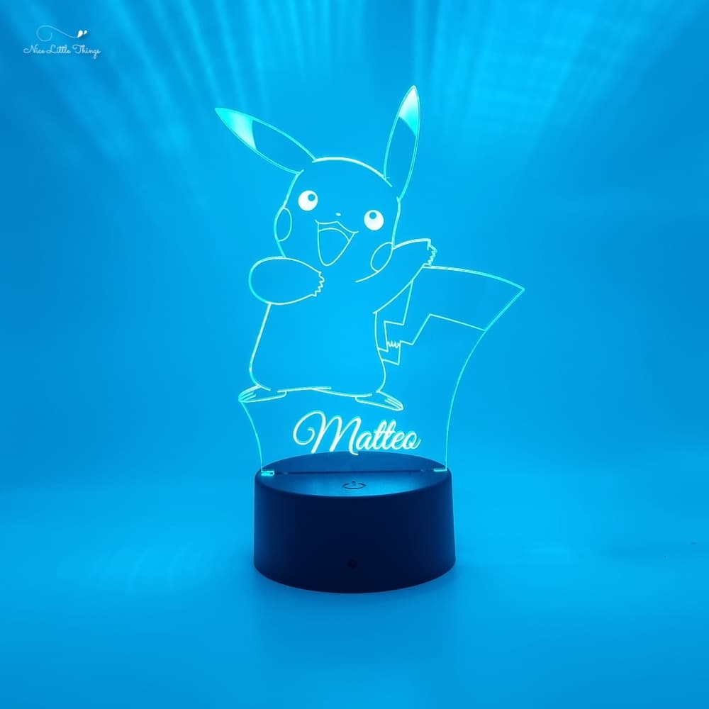 Gepersonaliseerde RGB LED lamp Pokemon Pikachu