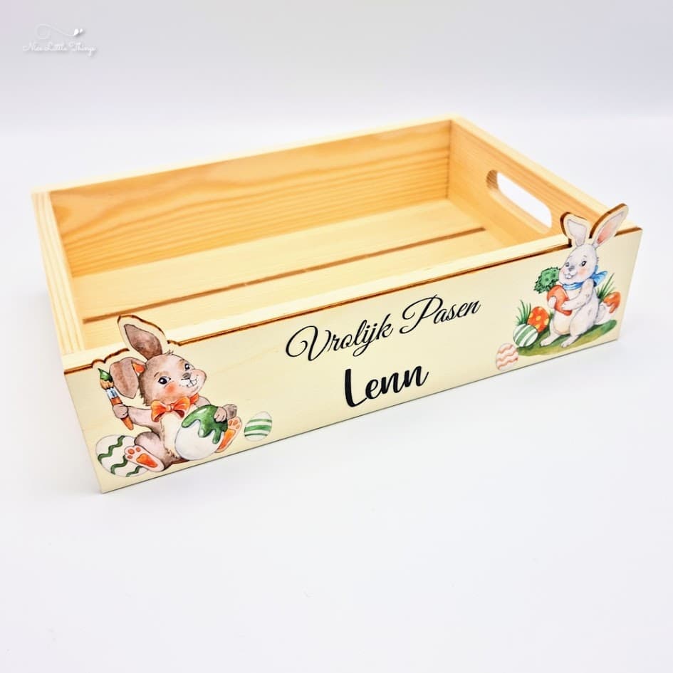 Bunter Osterkorb mit Namen