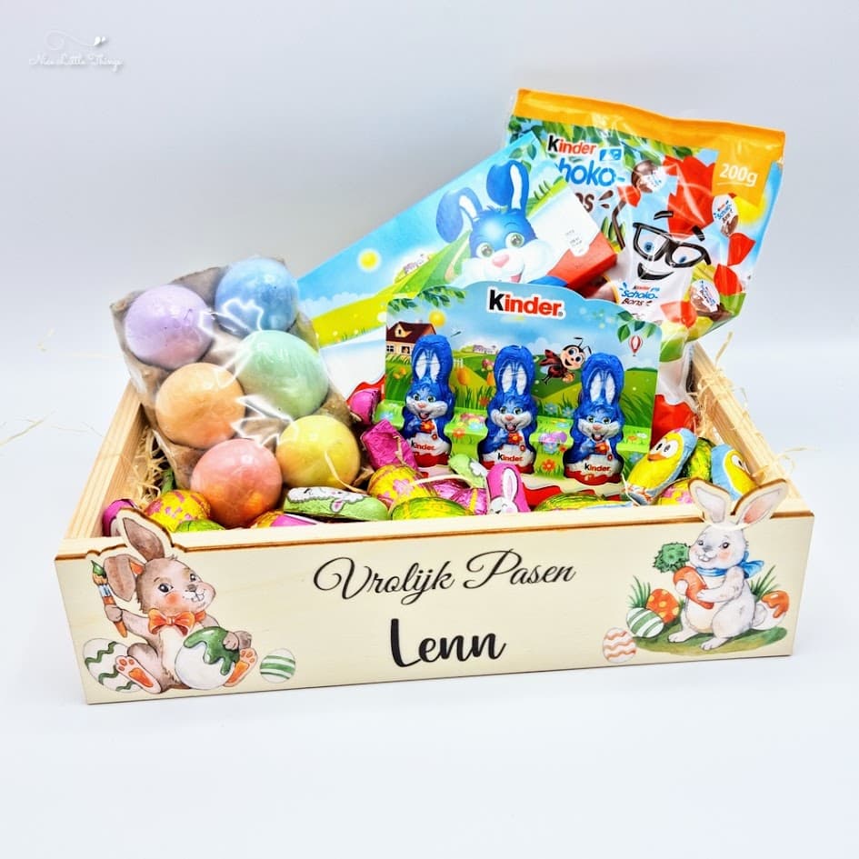 Bunter Osterkorb mit Namen