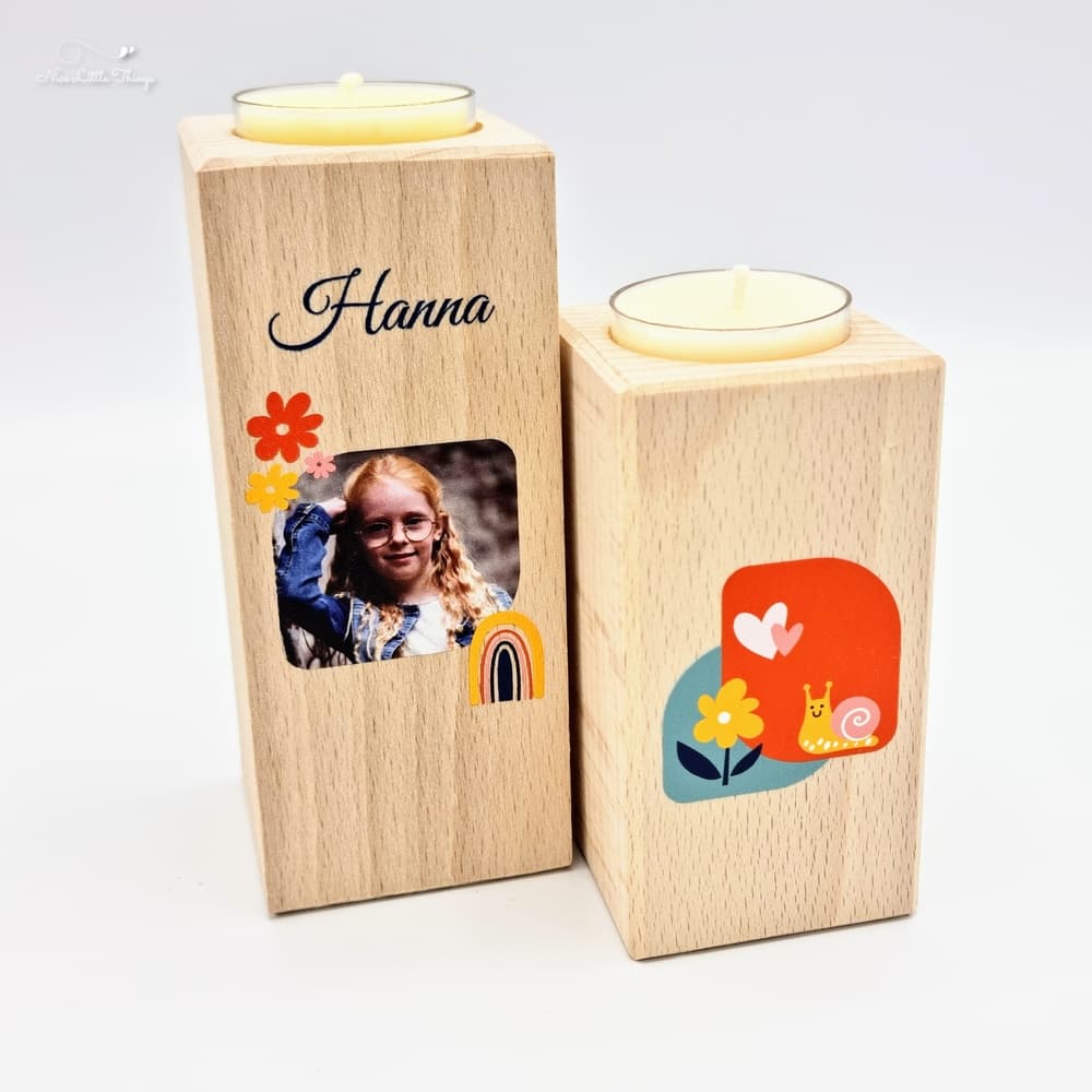 Kerzenhalter-Set mit Foto