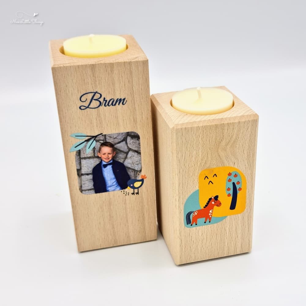 Kerzenhalter-Set mit Foto