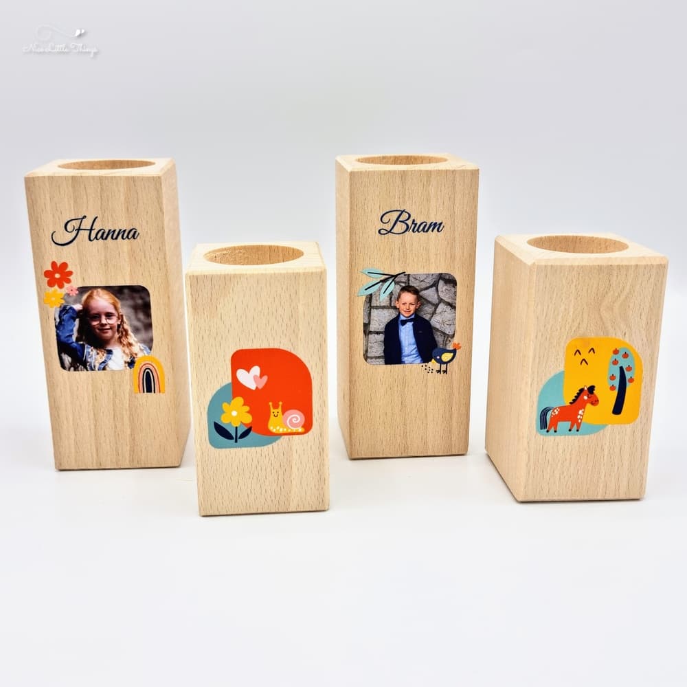 Kerzenhalter-Set mit Foto
