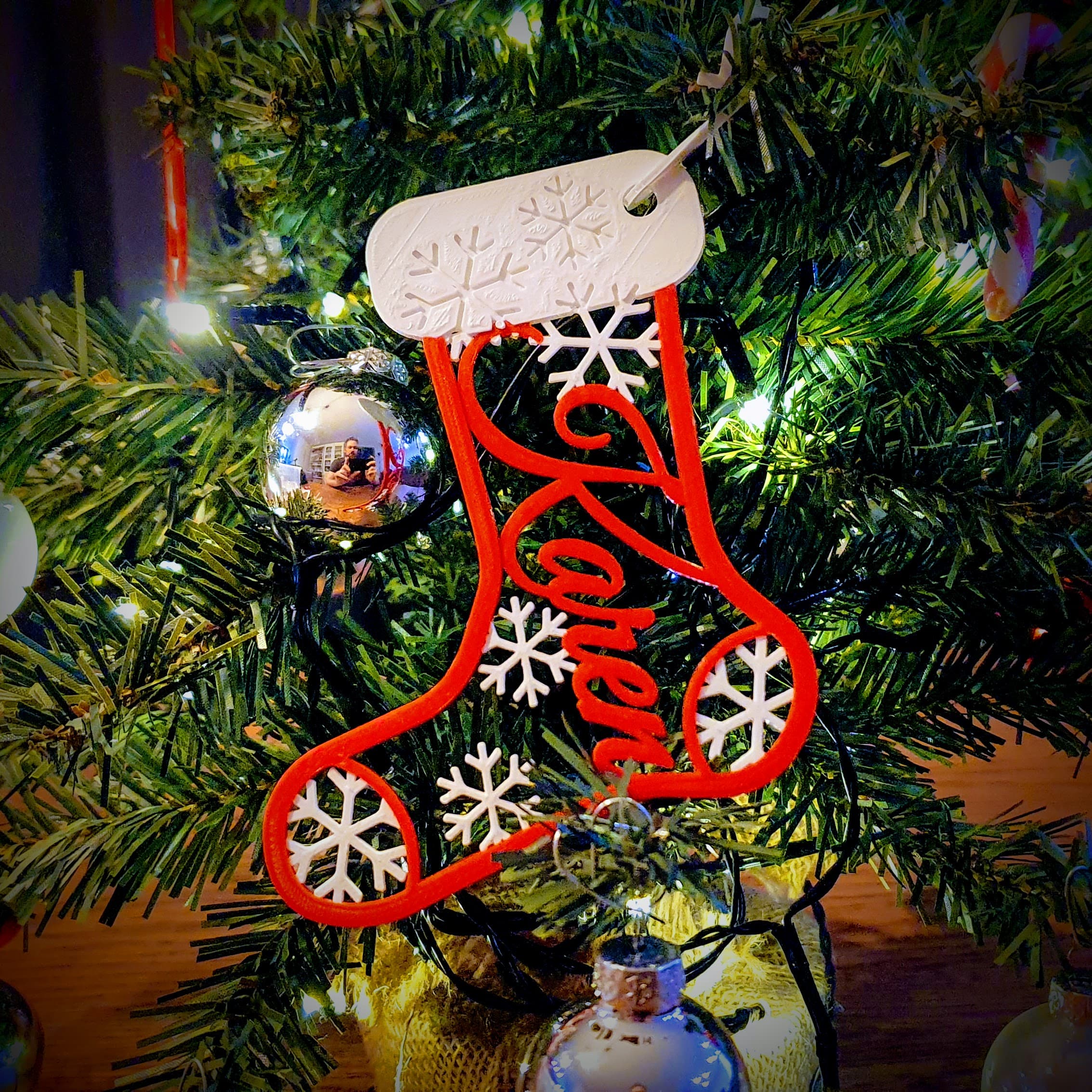 Weihnachtssocke mit Namen
