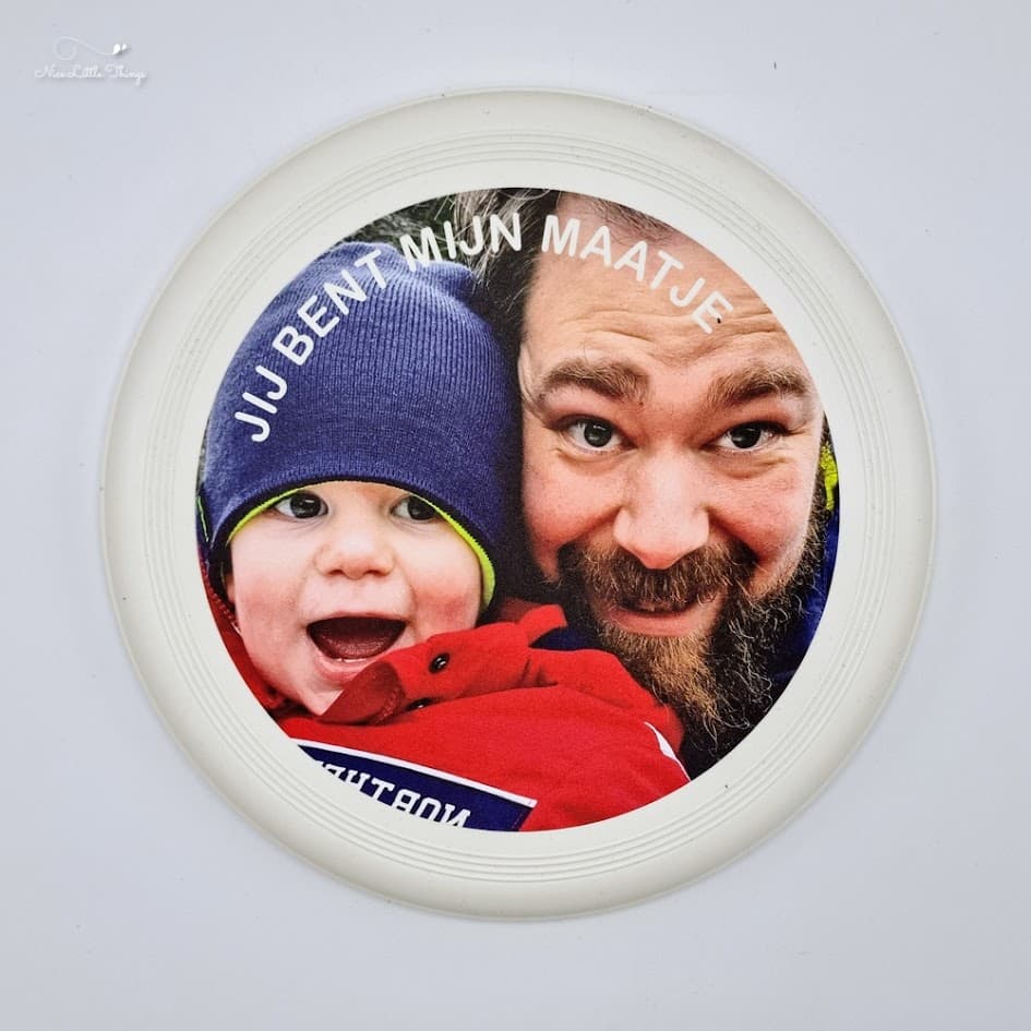 Frisbee mit Foto und eigenem Text