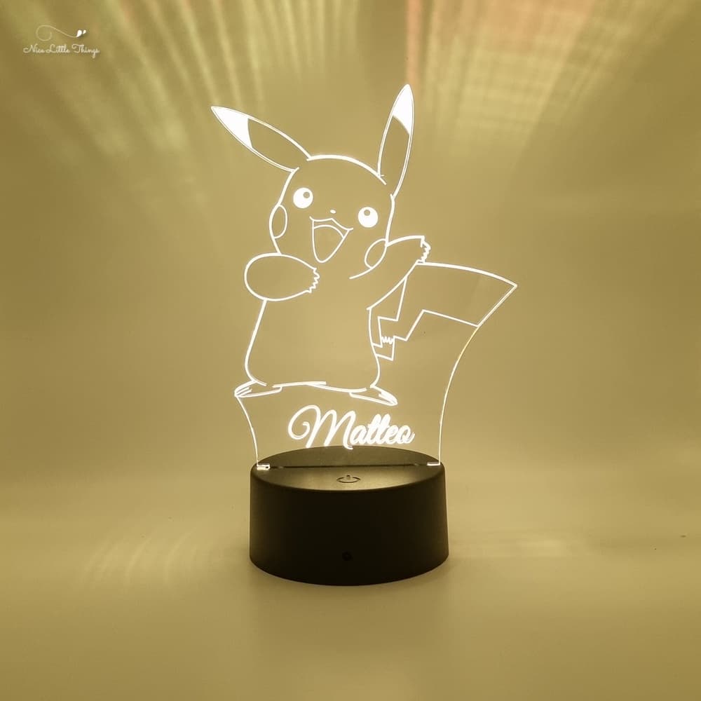 Gepersonaliseerde RGB LED lamp Pokemon Pikachu