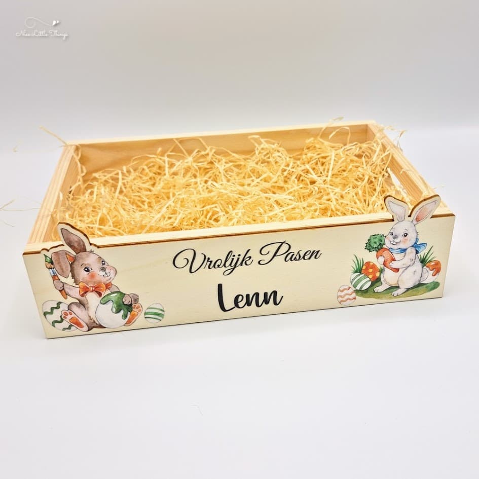 Bunter Osterkorb mit Namen