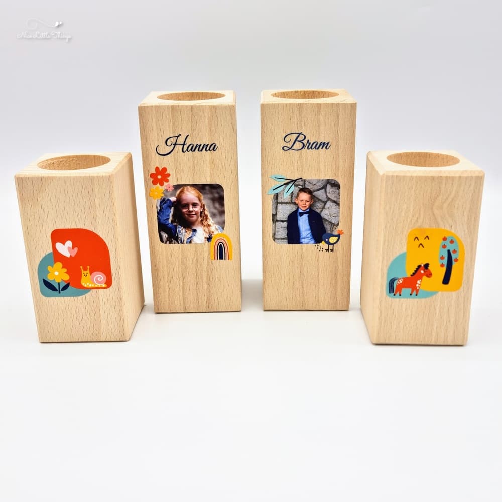 Kerzenhalter-Set mit Foto