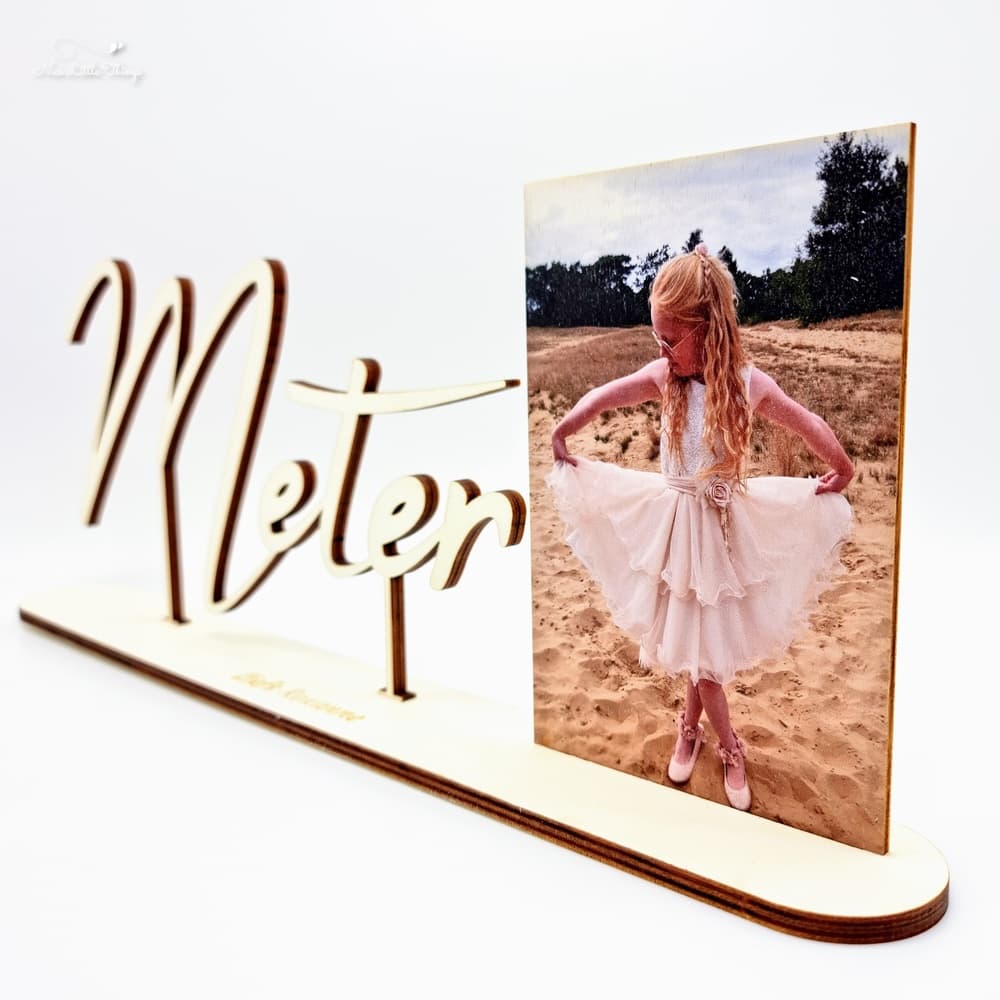 Hölzerner Name mit Foto